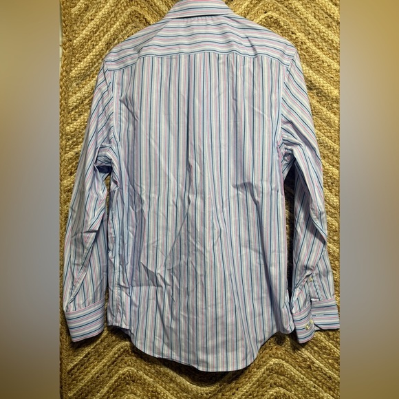 Banana Republic Striped Long Sleeve Slim Fit Button Up,Collared,Size M,Men's - Picture 3 of 10